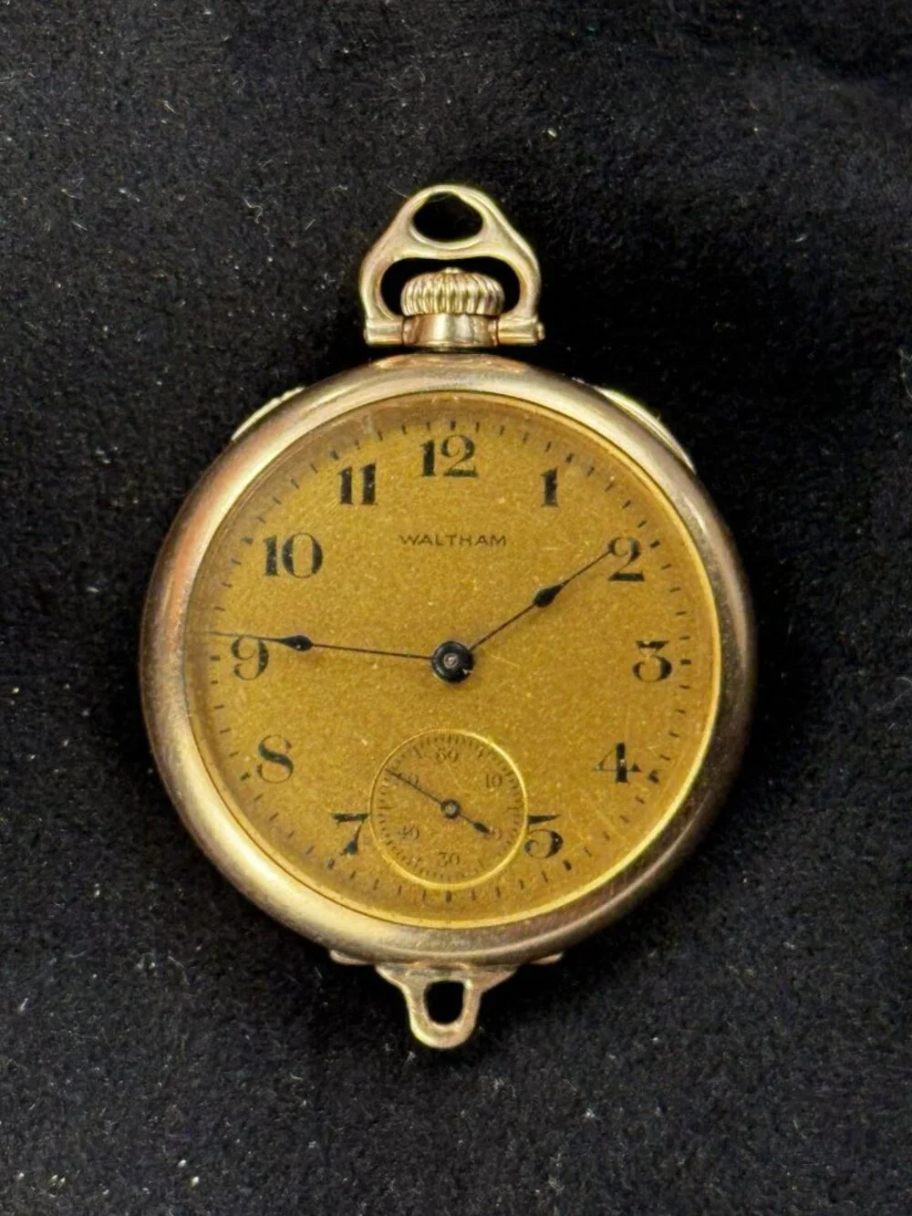 1919 Waltham Grade 225 17J 12S Pocket Watch Wadsworth 20 Yr Gold Filled Case